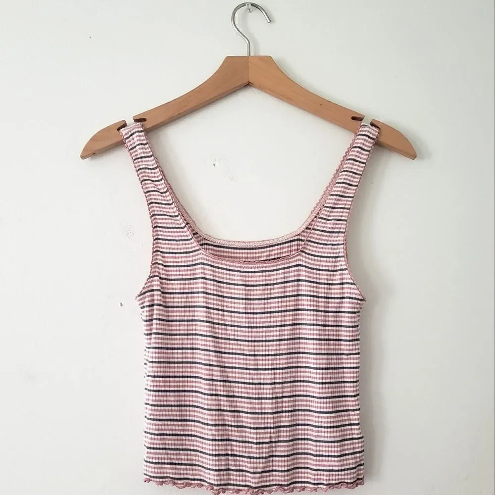 AEO Striped Crop Top S